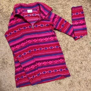 Columbia Quarter Zip Patterned Fleece